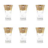 Bohemia Crystal Longdrink Set, 6 Pieces -Gold