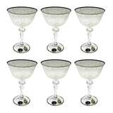 Bohemia Crystal Cocktail Set, 6 Pieces -Silver -180 ml