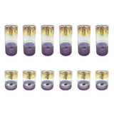 Bohemia Crystal Longdrink & Tumbler Set, 12 Pieces -Purple & Gold