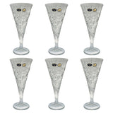 Bohemia Crystal Goblet Set, 6 Pieces