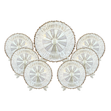 Pasabahce Dessert Set, 7 Pieces -Silver