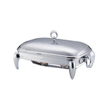 Rectangular Food Warmer with 2 Candles -3.0 Lit. -Stainless Steel 18/10 & Tempered Glass