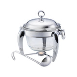Soup Warmer with Ladle -4.0 Lit. -Stainless Steel 18/10 & Tempered Glass