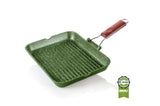 Risoli Dr. Green Rectunglar Grill with Wood Folding Handle -33x26cm
