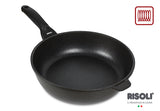 Risoli Black Plus Deep Fry Pan with Handle -24cm