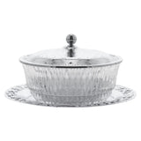 Queen Anne Sugar Bowl with Cover & Tray -Silver Plated