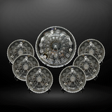 Bohemia Crystal Dessert Set, 7 Pieces